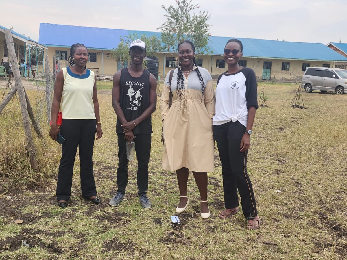 Team collaborating on community project